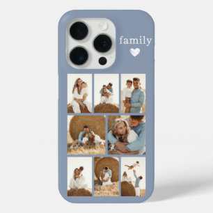 Coque Case-Mate iPhone Famille Moderne 8 Photo Bleu Poussiéreux