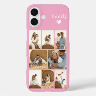Coque Pour iPhone 16 Plus Famille Moderne 8 Photo Rose