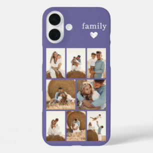 Coque Pour iPhone 16 Plus Famille Moderne 8 Photo Violet
