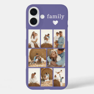 Coque Pour iPhone 16 Plus Famille Moderne 8 Photo Violet