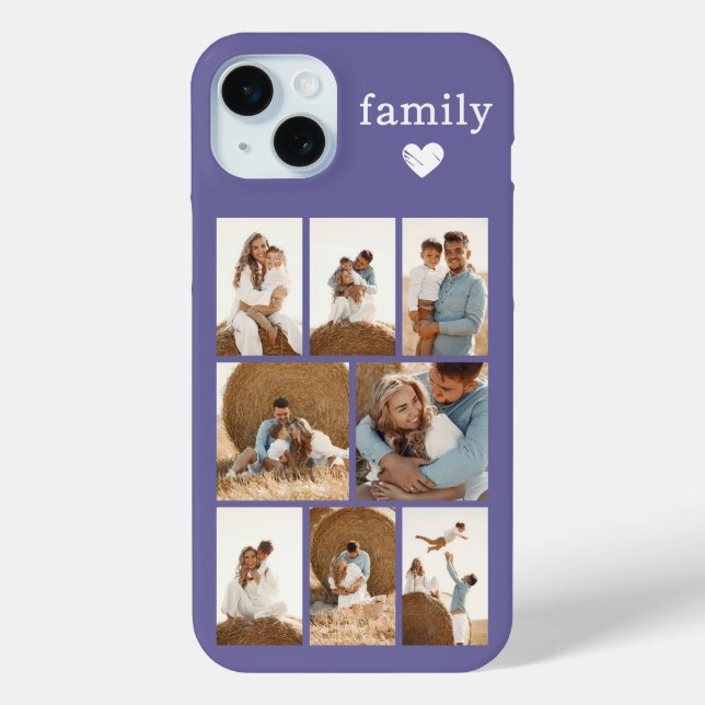 Coques Case-Mate iPhone Famille Moderne 8 Photo Violet (Verso)