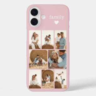 Coque Pour iPhone 16 Plus Famille Moderne 8 Rose Pâle Photo