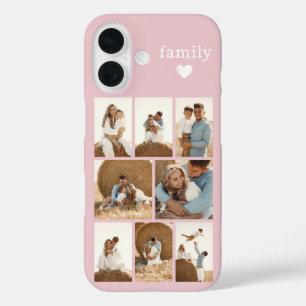 Coque Pour iPhone 16 Famille Moderne 8 Rose Pâle Photo