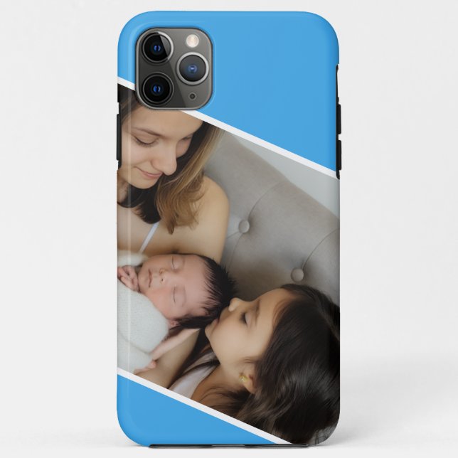 Coques Case-Mate iPhone Family Photo  blue  (Dos)