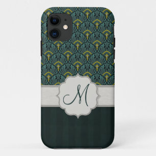 Coques Pour iPhone Fans turquoises et rayures de paon avec le