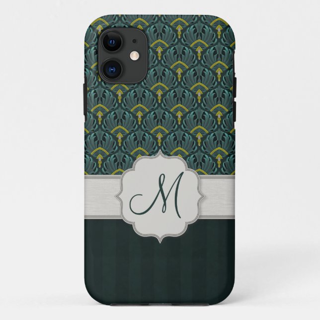 Coques Case-Mate iPhone Fans turquoises et rayures de paon avec le (Dos)