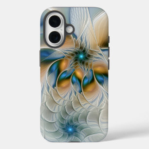 Coque Pour iPhone 16 Fantaisie abstraite et aérienne d'art fractal avec