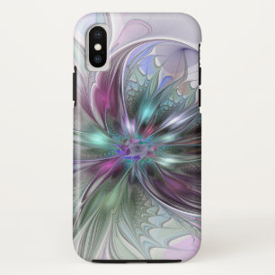 Case-Mate iPhone Case Fantaisie Abstraite Moderne Fleur Fractale Colorée