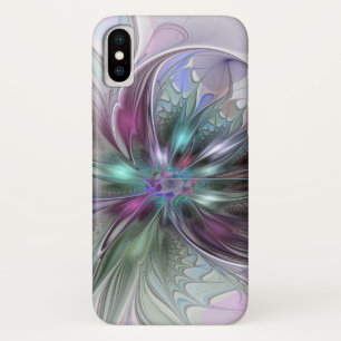 Etui iPhone Case-Mate Fantaisie Abstraite Moderne Fleur Fractale Colorée