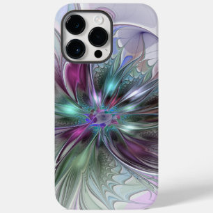 Coque Case-Mate iPhone Fantaisie Abstraite Moderne Fleur Fractale Colorée