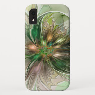 Case-Mate iPhone Case Fantaisie Abstraite Moderne Fleur Fractale Colorée