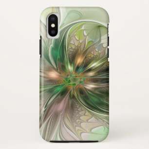 Case-Mate iPhone Case Fantaisie Abstraite Moderne Fleur Fractale Colorée