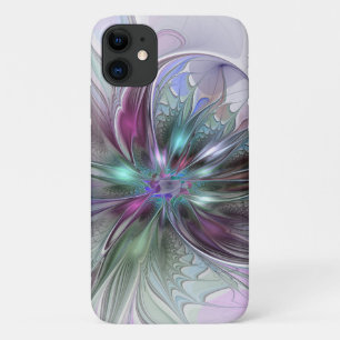 Case-Mate iPhone Case Fantaisie Abstraite Moderne Fleur Fractale Colorée