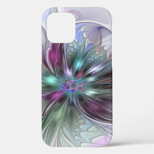 Case-Mate iPhone Case Fantaisie Abstraite Moderne Fleur Fractale Colorée