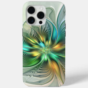 Coque Case-Mate iPhone Fantaisie Abstraite Moderne Fleur Fractale Colorée