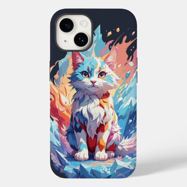 Coques Case-Mate iPhone Fantaisie de cristal de chat mignon design (Verso)