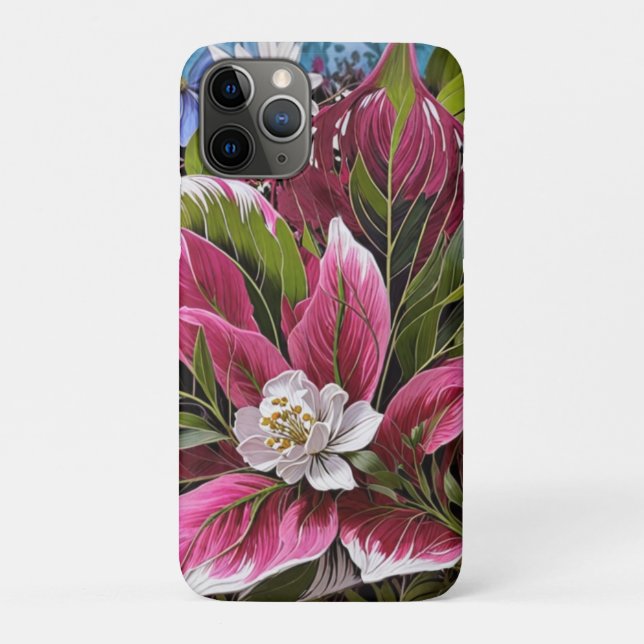 Coques Case-Mate iPhone Fantaisie florale accrocheuse (Dos)