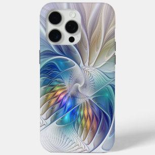 Coque Case-Mate iPhone Fantaisie florale, fleur fractale abstraite coloré