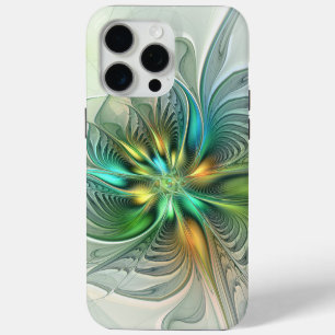 Coque Case-Mate iPhone Fantaisie Moderne Abstraite Fleur Fractale Colorée