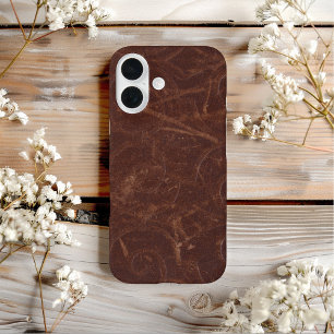 Coque Pour iPhone 16 Fantastique Brown Faux cuir