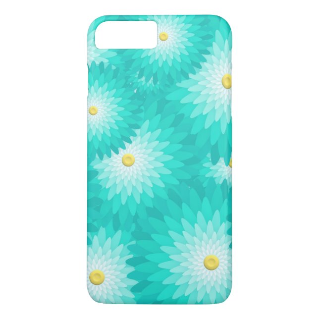 Coques Case-Mate iPhone Fantastique Imaginaire Fleurs-Turquoise (Dos)