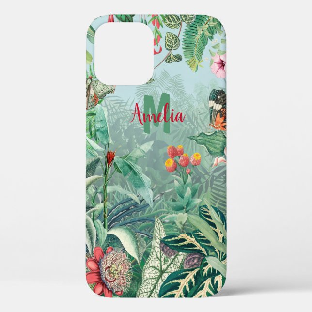 Coques Case-Mate iPhone Fantastique Tropics Rainforest Monogramme (Verso)