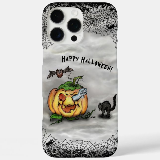 Coques Case-Mate iPhone Fantôme, Chat, Chat et Citrouille, Bonne Halloween (Verso)