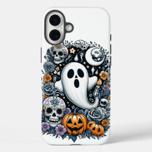 Coque Pour iPhone 16 Plus Fantôme d'Halloween et clipart