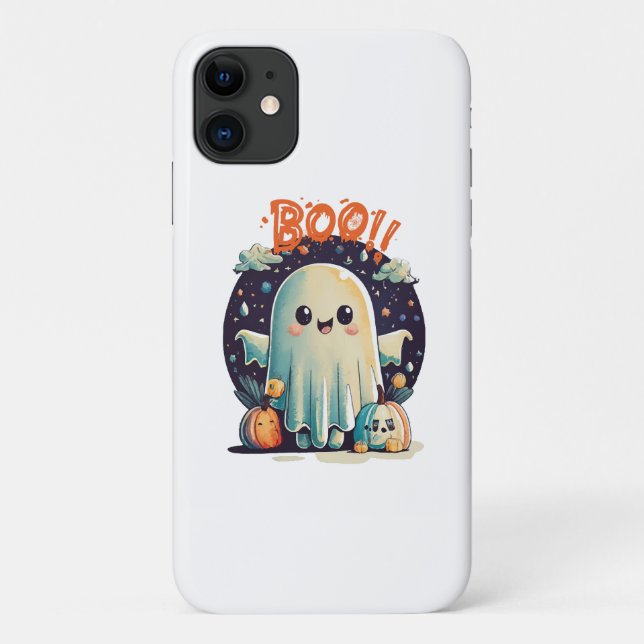 Coques Case-Mate iPhone Fantôme drôle d'Halloween dans la Galaxie (Dos)