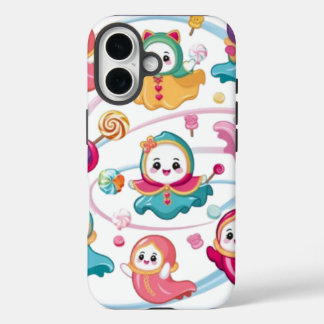 Coque Pour iPhone 16 Fantômes kawaii portant des costumes flottant auto