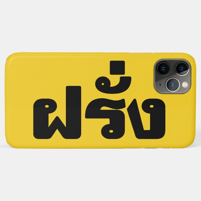 Coques Case-Mate iPhone Farang ♦ Étranger en langue thaï Script ♦ (Dos (Horizontal))