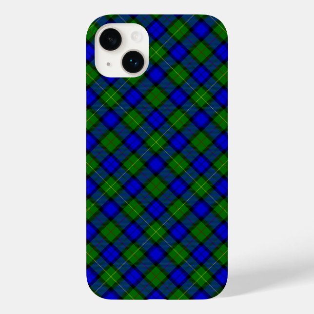 Coques Case-Mate iPhone Farquharson tartan bleu vert plaid (Verso)