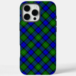 Coque iPhone 16 Pro Max Farquharson tartan bleu vert plaid