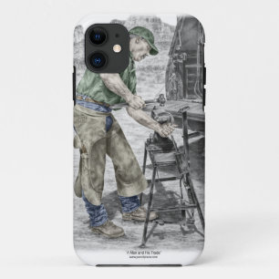 Coque iPhone 11 Farrier Blacksmith en utilisant Anvil