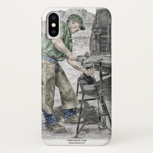 Coques Case-Mate iPhone Farrier Blacksmith en utilisant Anvil (Dos)