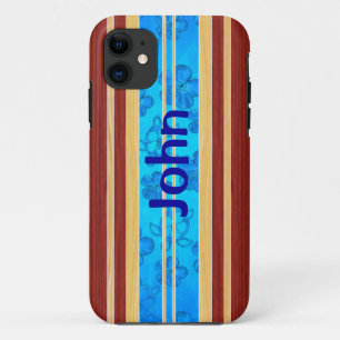 Coques Pour iPhone Fausse planche de surf en bois de Honu Hawiian