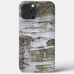 iPhone 13 Pro Max Coque Faux Birch Tree Bark Texture Look Motif
