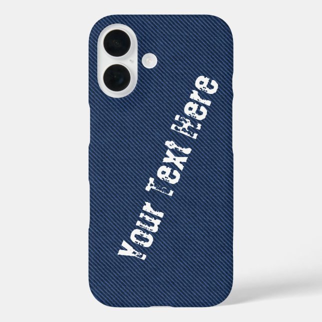 Coques Case-Mate iPhone Faux Blue Jeans Votre nom (Verso)