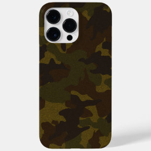 Coque Case-Mate iPhone Faux Cloth Brown et vert Camo Arrière - plan Milit