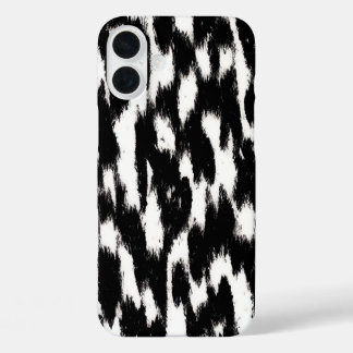 Coque Pour iPhone 16 Plus Faux cuir brut motif carrelé Western