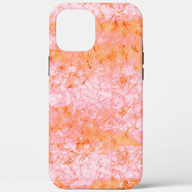 Coques Case-Mate iPhone Faux cuir saumon, blanc cassé (Verso)