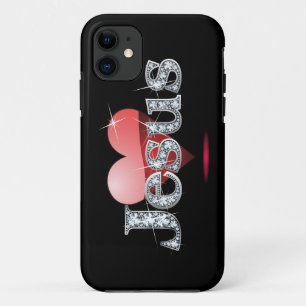Etui iPhone Case-Mate Faux "diamant Bling " de Jésus d'amour