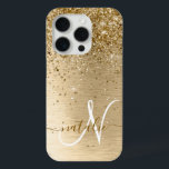 Coque Case-Mate iPhone Faux Gold brossé Parties scintillant métallique Im<br><div class="desc">Personnalisez facilement ce design branché de boîtier de téléphone chic avec une jolie parties scintillant dorée brillante sur un arrière - plan métallique brossé en or.</div>