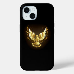 Coque Case-Mate iPhone Faux Gold Foil Peace Dove en noir