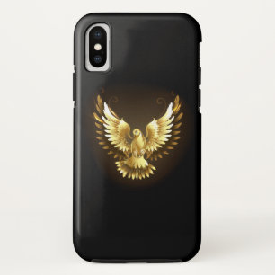 Case-Mate iPhone Case Faux Gold Foil Peace Dove en noir