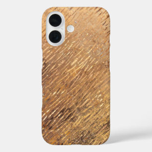 Coque Pour iPhone 16 Faux Golden Strokes Noël