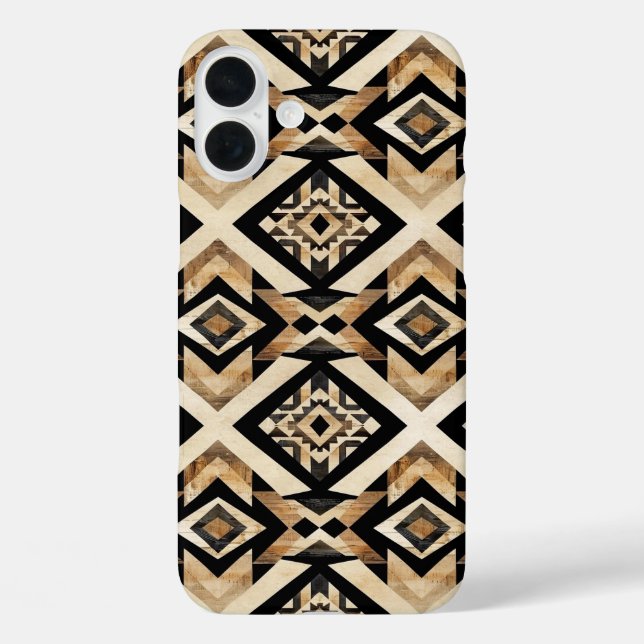 Coques Case-Mate iPhone Faux grain de bois aztèque  (Verso)
