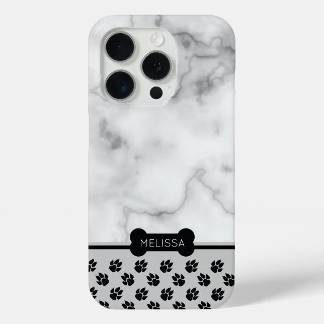 Coques Case-Mate iPhone Faux marbre et thème chien - Choisissez votre prop (Verso)