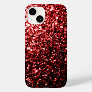 Coque Case-Mate iPhone Faux paillettes rouge foncé scintillent Glamour