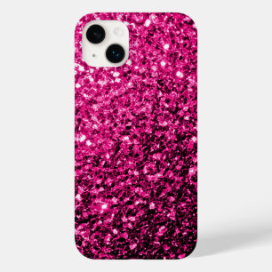 Coque Case-Mate iPhone Faux paillettes scintillantes rose chaud